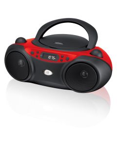 Rock out in style with the GPX Sporty CD and Radio Boombox. Listen to your favorite CDs or FM stations. 