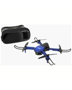Takes your eyes to the skies! The Bluefinch quadcopter drone value pack features a Wi-Fi camera and a VR goggle set that takes drone flight to the next level.