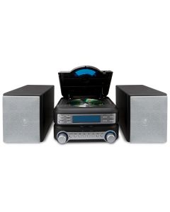 Listen in style to CDs, AM/FM radio, and your MP3 player via aux in. Sleek styling makes this music system perfect for any room.