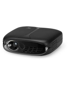Recreate a drive-in movie experience anywhere with our micro projector with tripod (included). 