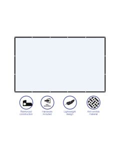 With the GPX 120" Indoor Soft Projector Screen you'll be able to present photos, movies and more to your family and friends. 