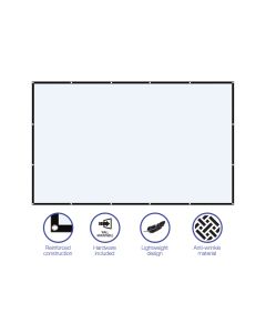 With the GPX 130" Indoor Soft Projector Screen you'll be able to present photos, movies and more to your family and friends. 