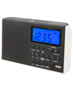 For all you shortwave radio enthusiasts out there, this is the device for you. With 6 bands of shortwave ranging from 5.95 to 17.9 MHz this radio covers it all. Listen to your favorite international broadcasters, use the built-in sleep timer, hit snooze when you need just a few more minutes in dreamland, and easily read the digital display from across the room. This lightweight single alarm radio with battery power is portability at its best.
