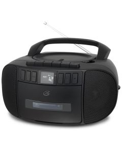 GPX CD, Cassette, Radio Boombox (BCA209B) with antenna showing