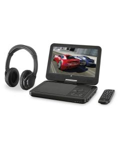 10" Bluetooth DVD Player with Wireless Headphones - PDB1077B, Headphones, Remote and DVD Player