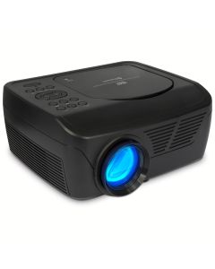 GPX - "Movie +" Projector with DVD/CD Player (PJD713B) powered on