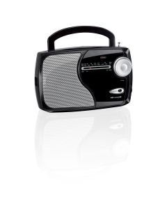 Black and Gray Weather Radio, AM/FM Weather Band Radio - WR282B, Handled Weather Band Radio